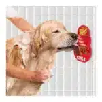 Dog licking on KONG Licks Dog Treat Dispensers Toy