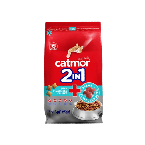 Catmor 2 In 1 Tuna & Prawn Adult Dry Cat Food Petsasa Kenya