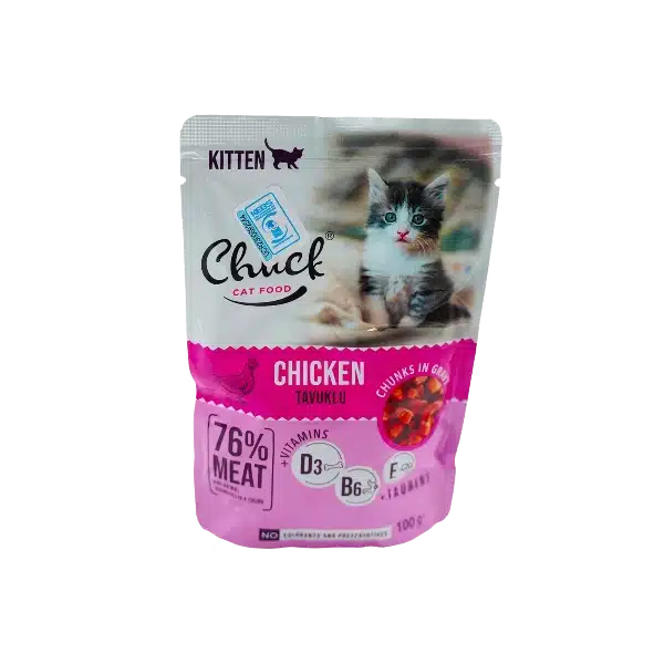Chuck Chicken Flavoured Pouches Kitten Cat Food Petsasa Kenya