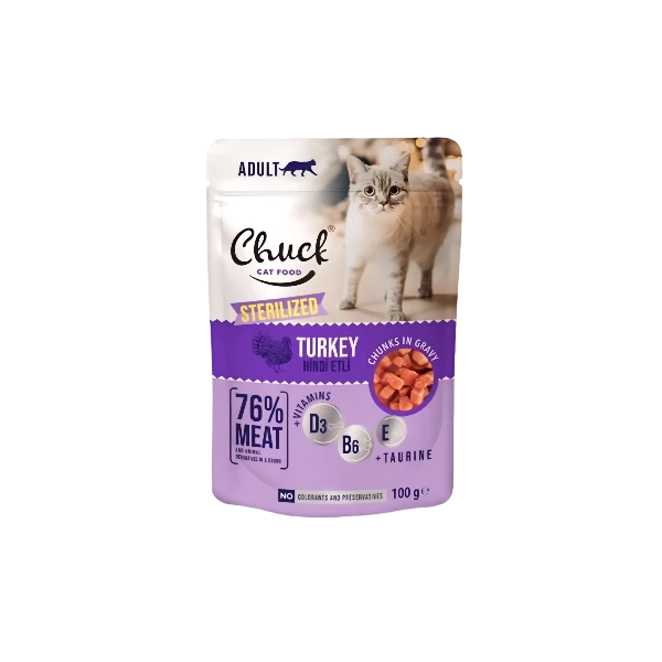 Chuck Sterilized Adult Cat Food Pouches Petsasa Kenya