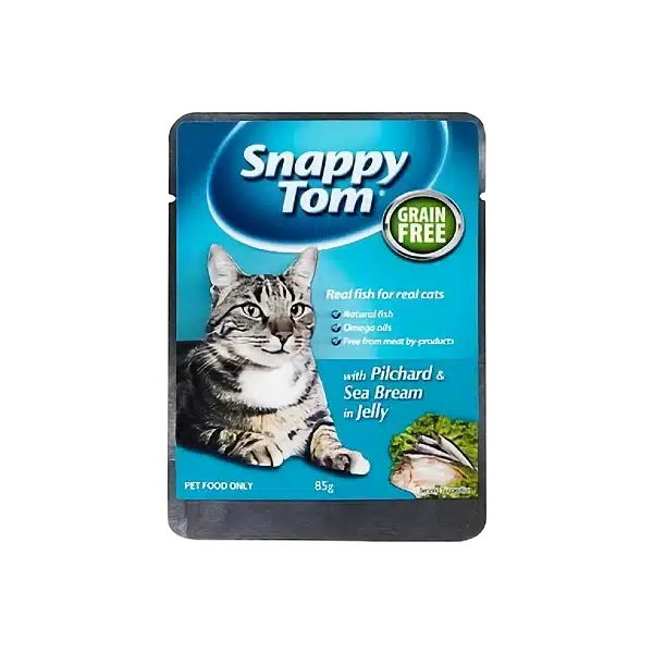 Snappy Tom Pilchard & Sea Bream In Jelly Cat Food Snappy Tom Pilchard & Sea Bream In Jelly Cat Food Petsasa Kenya
