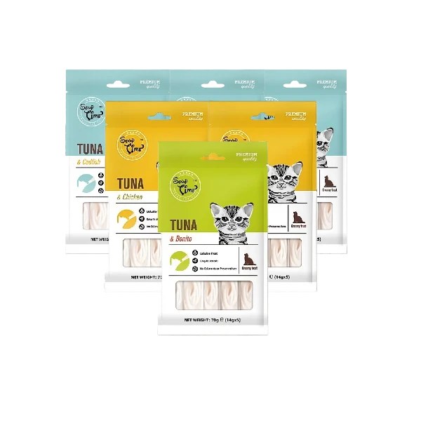 Soup Time Creamy Lickable Flavoured Cat Treats