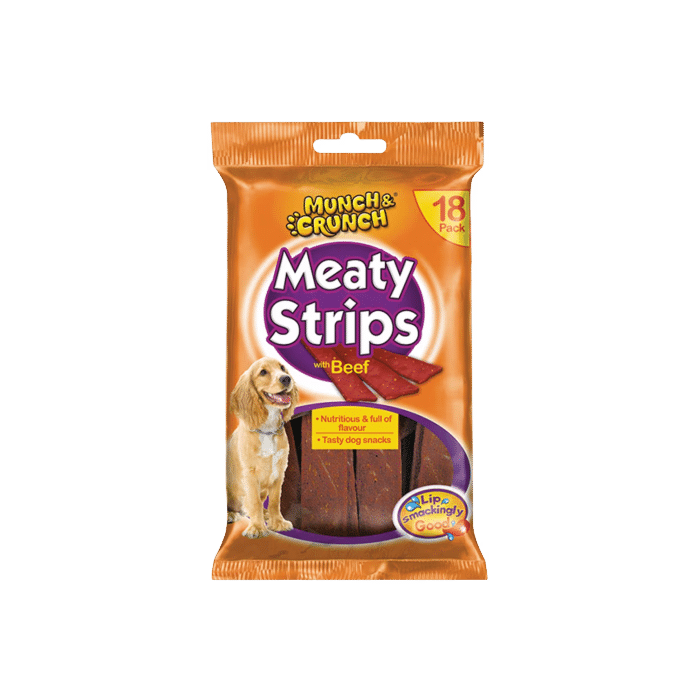 Munch & Crunch Beef Flavoured Meaty Strips Dog Treats Petsasa Kenya
