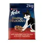 FELIX Doubly Delicious Beef, Chicken & Vegetables Dry Cat Food Petsasa Kenya