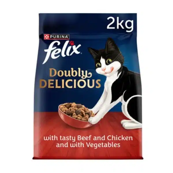 FELIX Doubly Delicious Beef, Chicken & Vegetables Dry Cat Food Petsasa Kenya